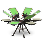 Vastex V1000 6 Station / 6 Color Manual Screen Printing Press